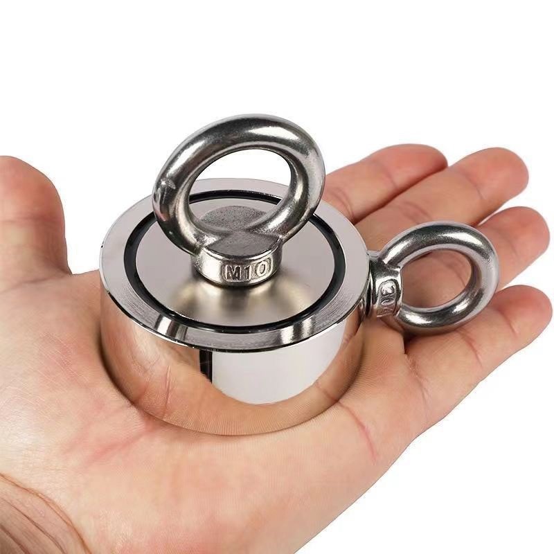 1PCS Strong Neodymium Magnet Sheep s Horn Search Magnetic Hook F48 F75 Super Power Salvage Fishing