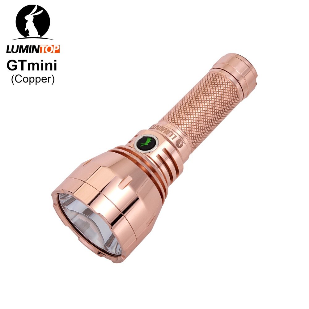 Lumintop GT MINI flashlight with 18650 battery copper brass with NM1 LED with long distance 1050meters