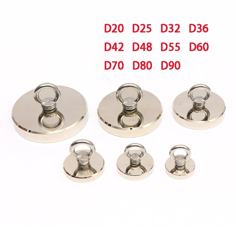 N35 D20 D90 Search Magnet Strong Neodymium Magnets Fishing Magnetic Rings Super Powerful Salvage Magnets 32