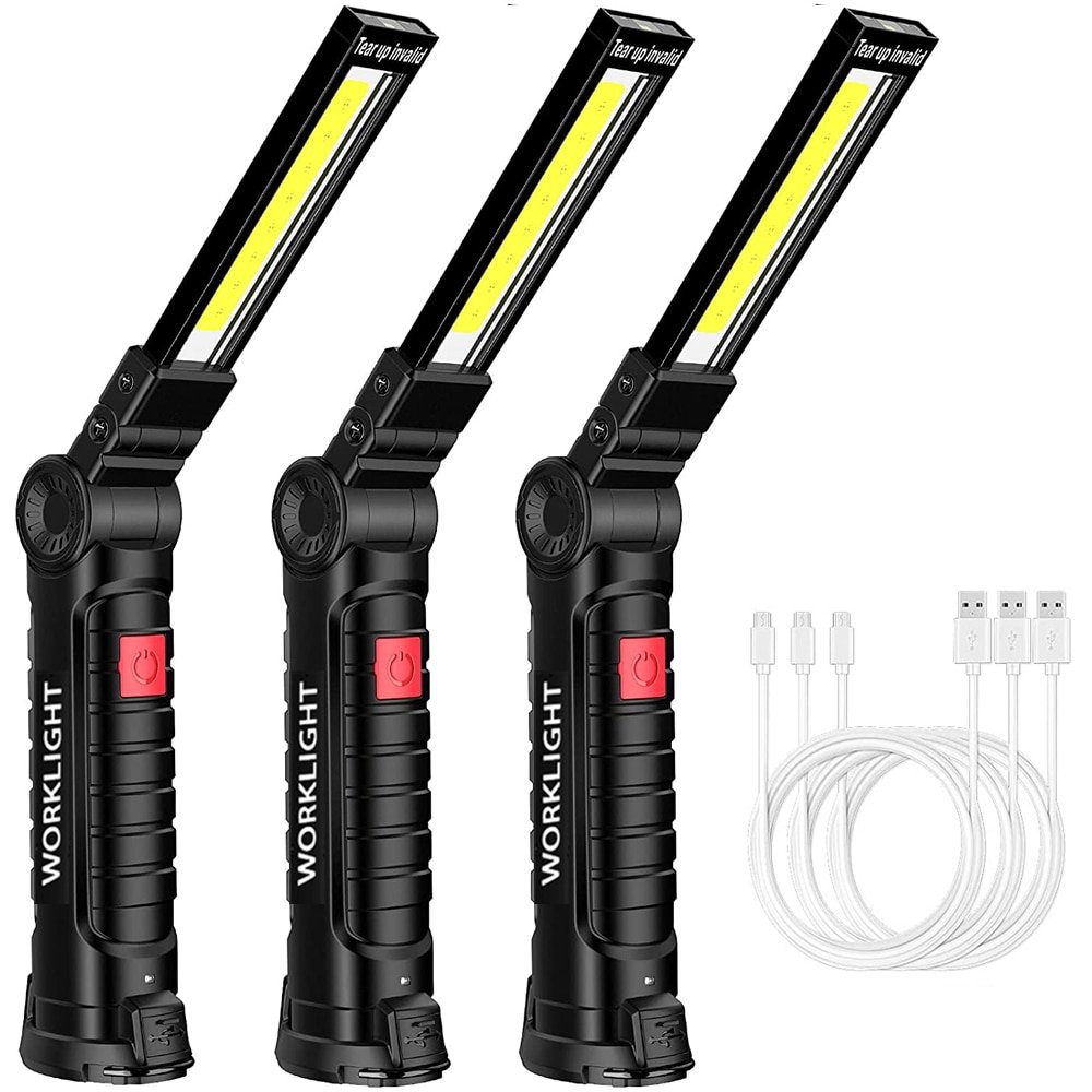 New COB LED Tactical Flashlight USB Rechargeable Torch Waterproof Work Light Magnetic Lanterna Hanging Lamp For