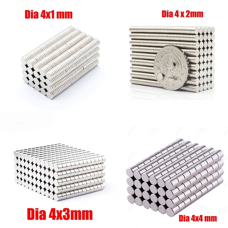 Super Strong Magnet 4x1mm Small Round Magnetic NdFeB Powerful Magnet 4x2 Rare Earth Neodymium Magnet 4x3