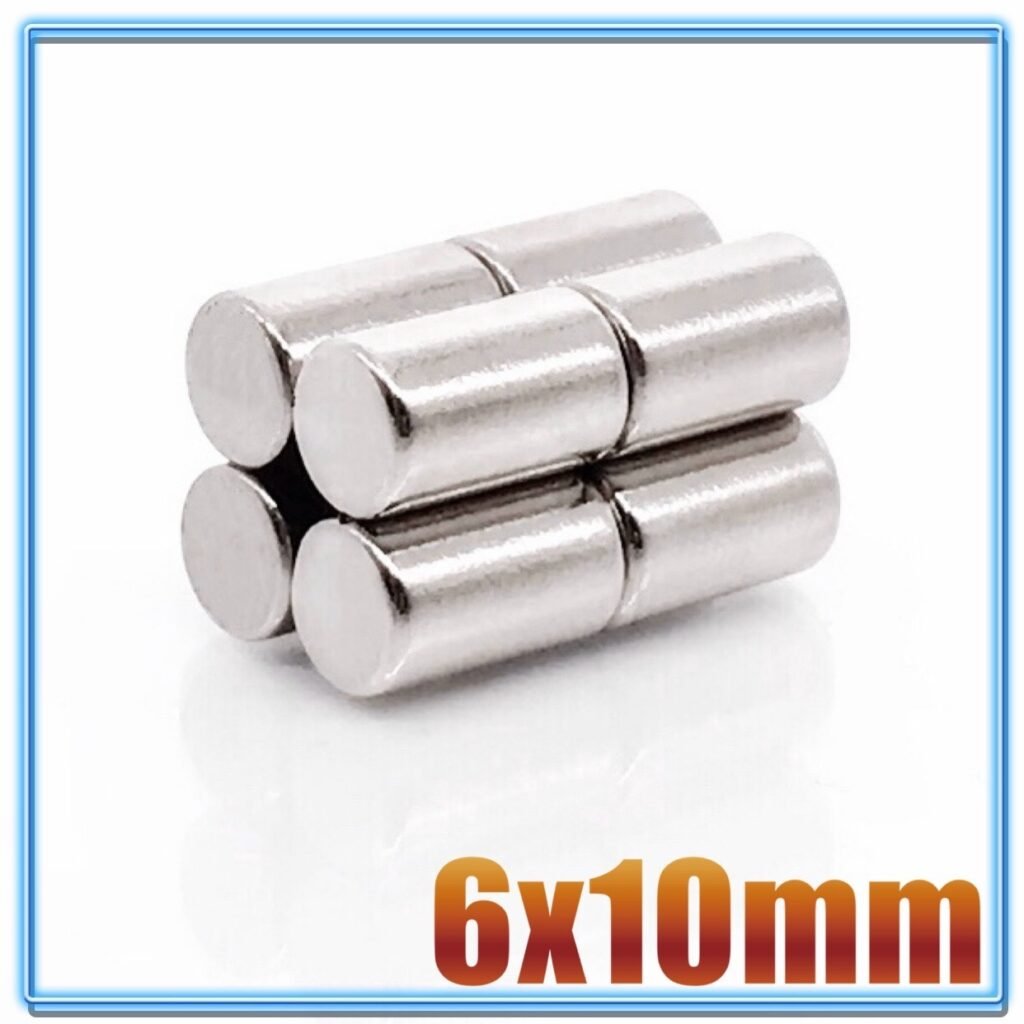 10 200PCS 6x10 Search Minor strong Magnet 6mm x 10mm Bulk Small Round Magnet 6x10mm Neodymium