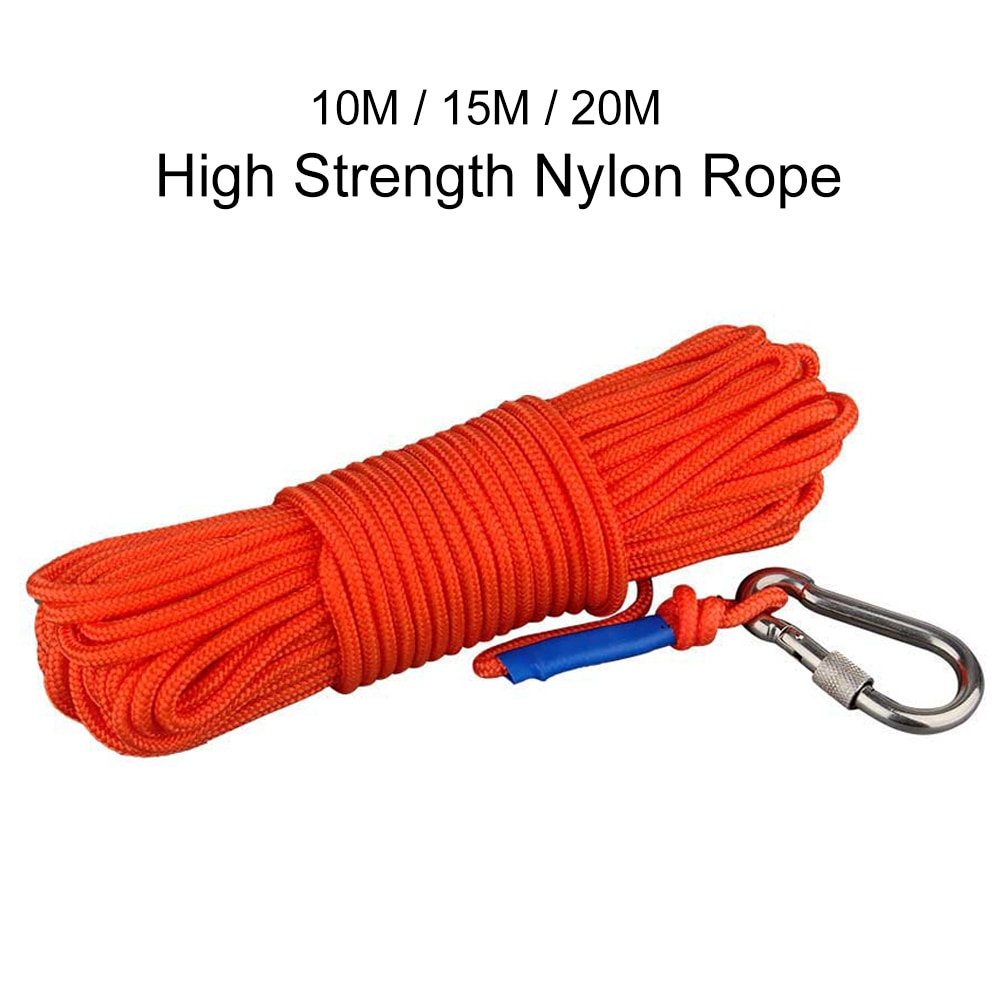 10M 15M 20M Magnet Fishing Nylon Rope D5mm D6mm Safe Durable High Strength Braid Cord Neodymium