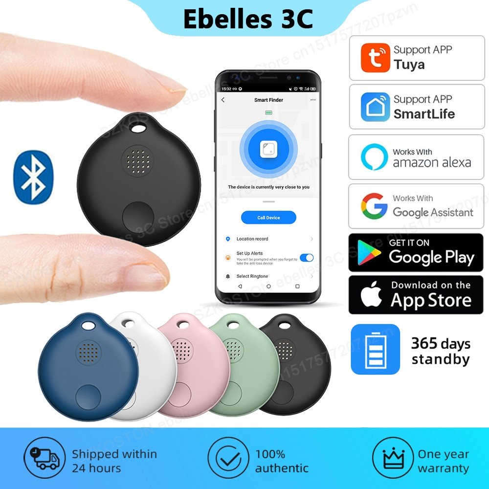 1678358702 Tuya Smart Tag Anti Lost Alarm Wireless Bluetooth Mini GPS Tracker Smart Home APP Search Location