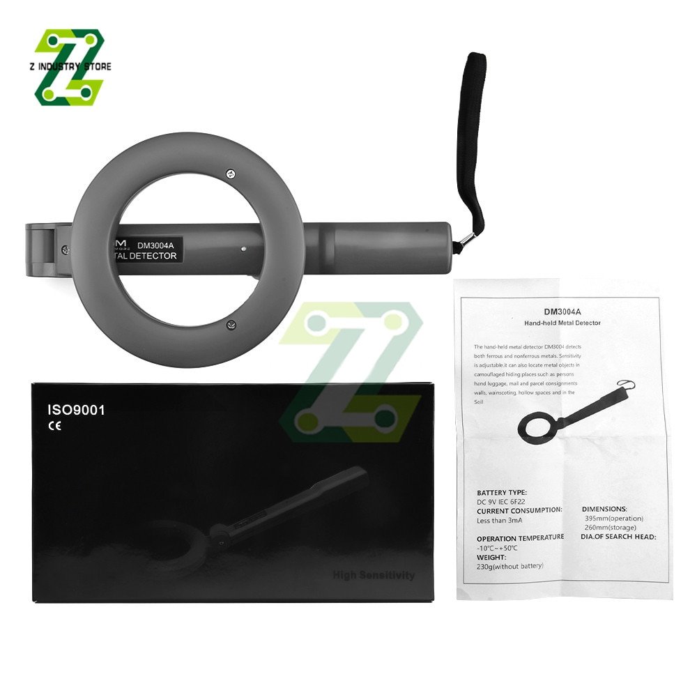 1679531672 Metal Detector DM3004A Handheld Alarm High Sensitivity Metal Scanner Security Checker Search Coil Metal Detect Tool