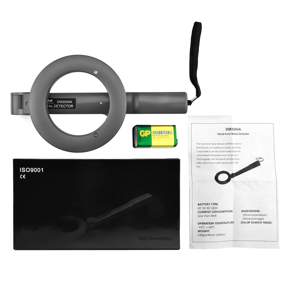 1679600016 Metal Detector DM3004A Handheld Alarm High Sensitivity Metal Scanner Security Checker Pinpointer Search Coil Metal Detect