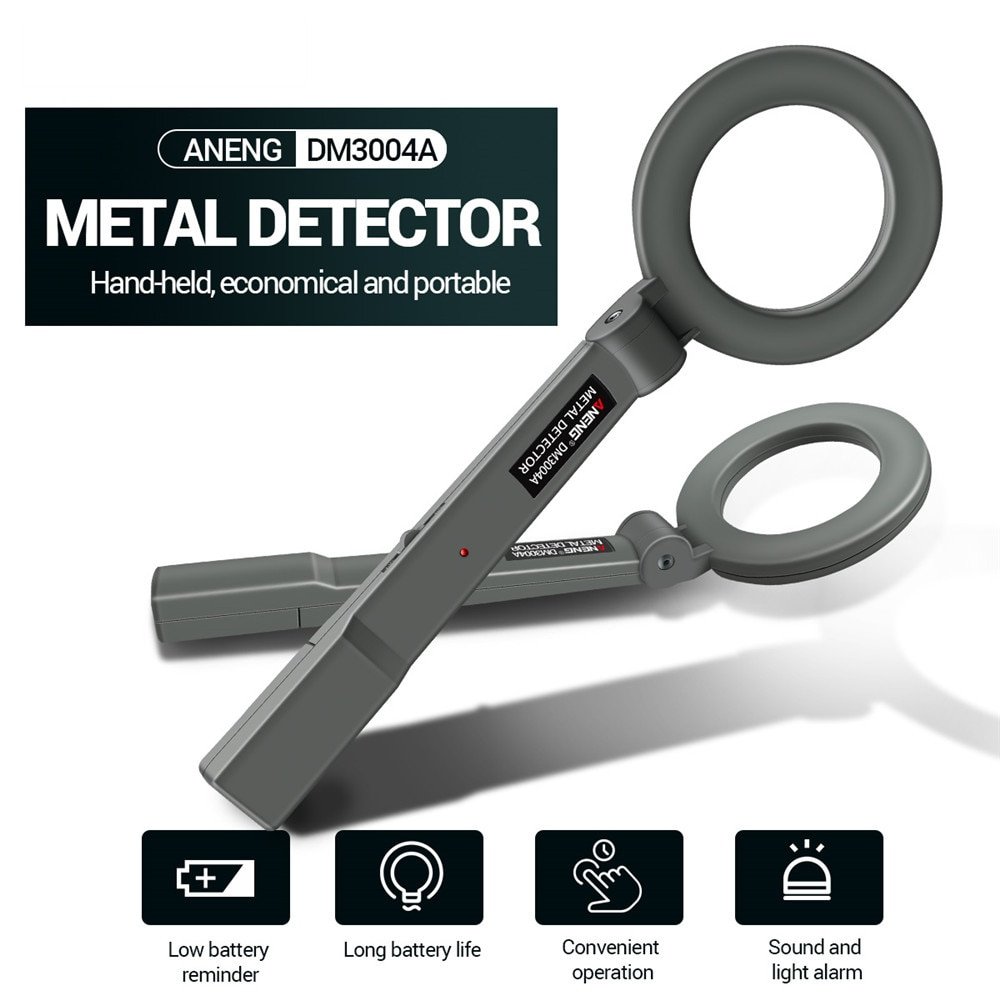 1679821746 Metal Detector DM3004A Handheld Alarm High Sensitivity Metal Scanner Security Checker Pinpointer Search Coil Metal Detect