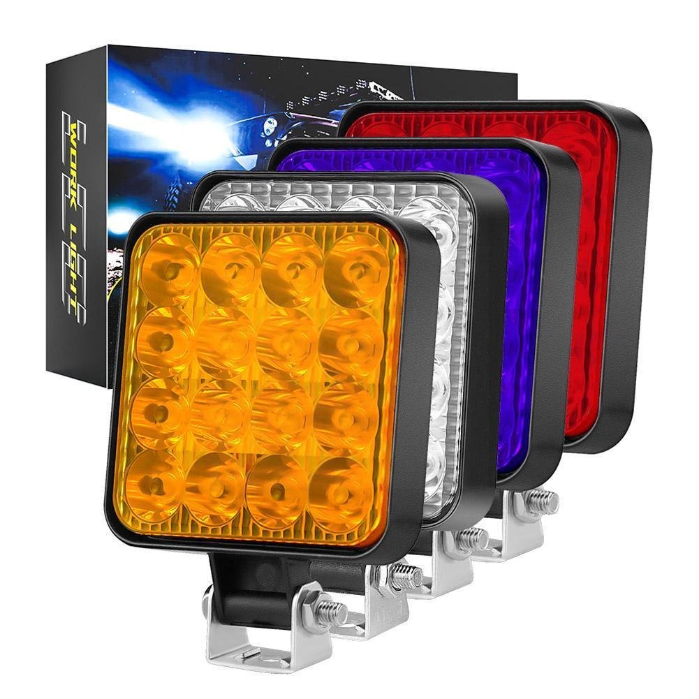 1Pcs Car LED Work Light 4X4 OffRoad MINI 48W 12V Auto Truck Vehicle Driving Motorcycles Headlamp