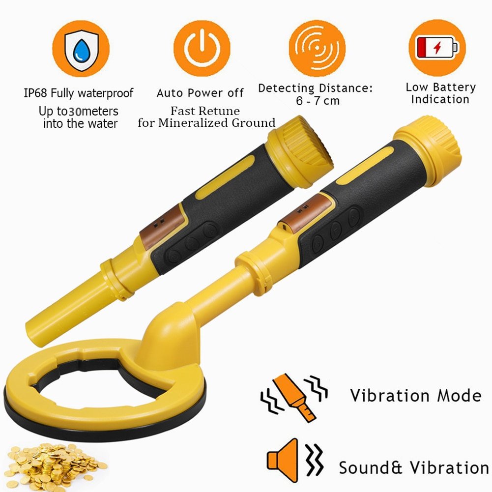 2 in 1 60m Underwater Metal Search Detector Pulse Pinpointer Induction Diving Treasure IP68 Waterproof Handheld