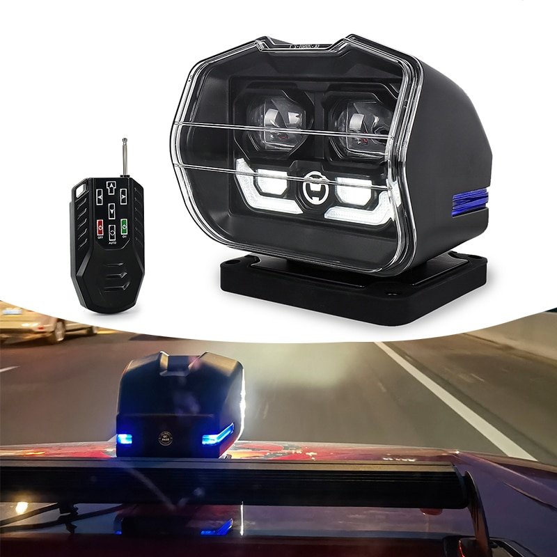 2021 New 360 Degree Rotate Remote Control Search Light Spotlight For Fishing Marine Boat High Brightness