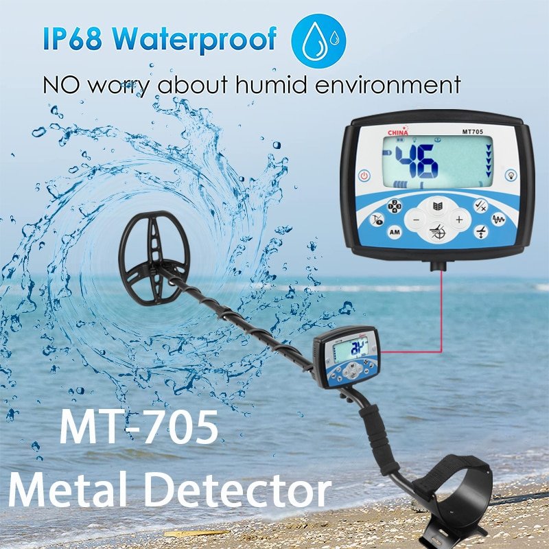 2022 MT705 Metal Detector Pinpointer 270mm 18 75KHZ Waterproof Search Coil Gold Detectors Treasure Hunter Tracker