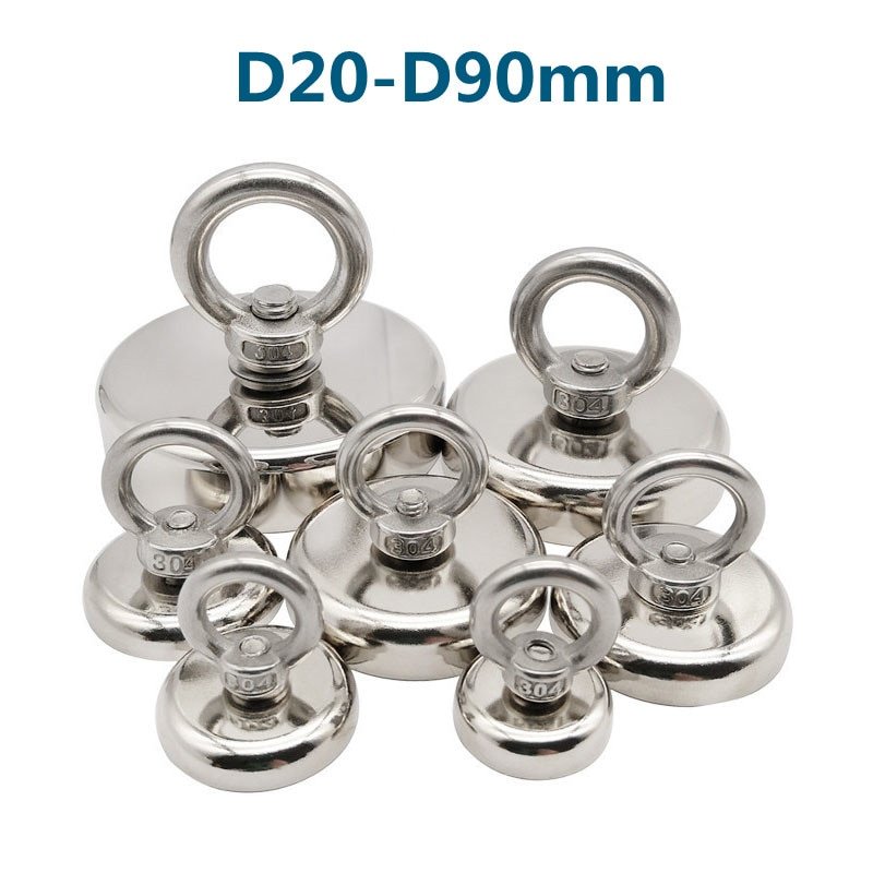 D20 D90 Search Magnet Ultra Strong Neodymium Magnets Fishing Strong Magnetic Rings Powerful Salvage Magnet Rare