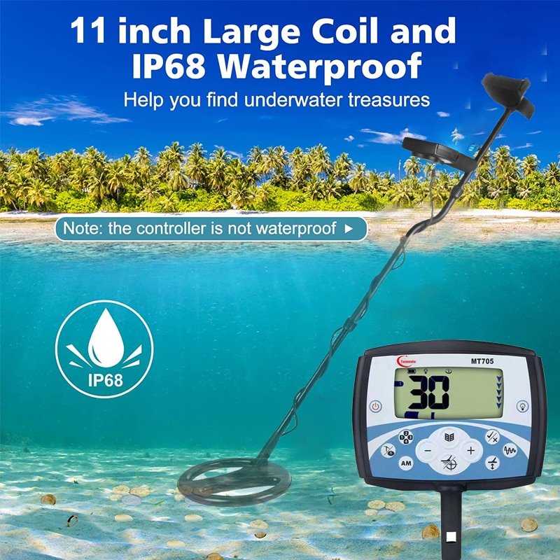MT705 High end Metal Detector Underground Depth 2 5m Search Finder Gold Detector Treasure Hunter Detecting