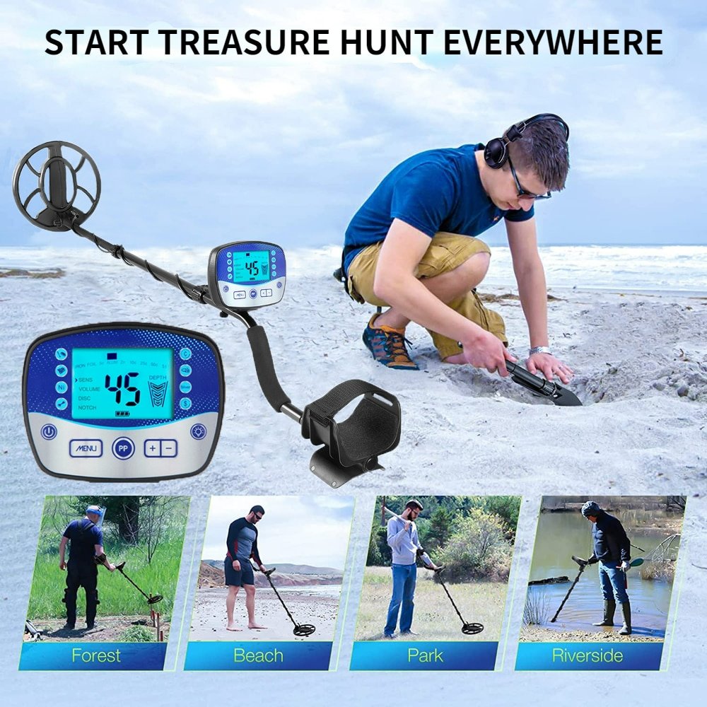 NEW Underground Metal Detector Professional Depth 1m Search Finder Gold Detector Treasure Hunter Detecting Pinpointer Waterproof