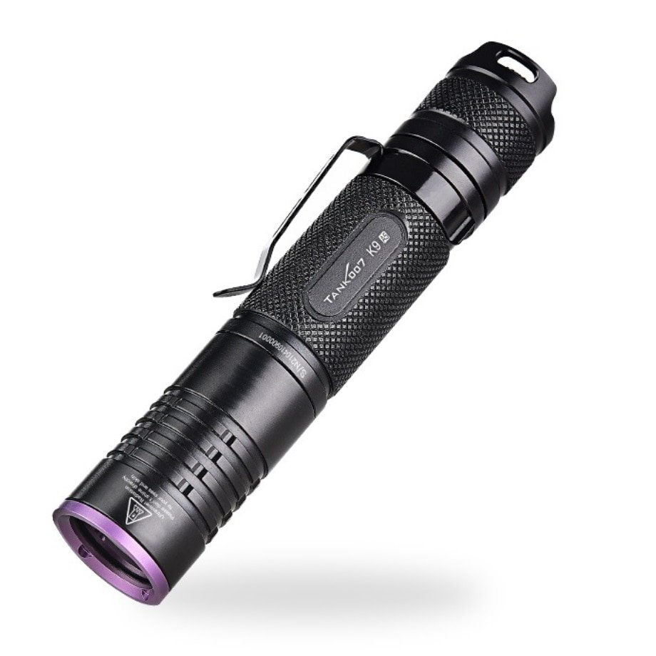 Original TANK007 K9A5 UV 365nm MINI LED Flashlight UV Glue INK Curing by 18650 Battery for