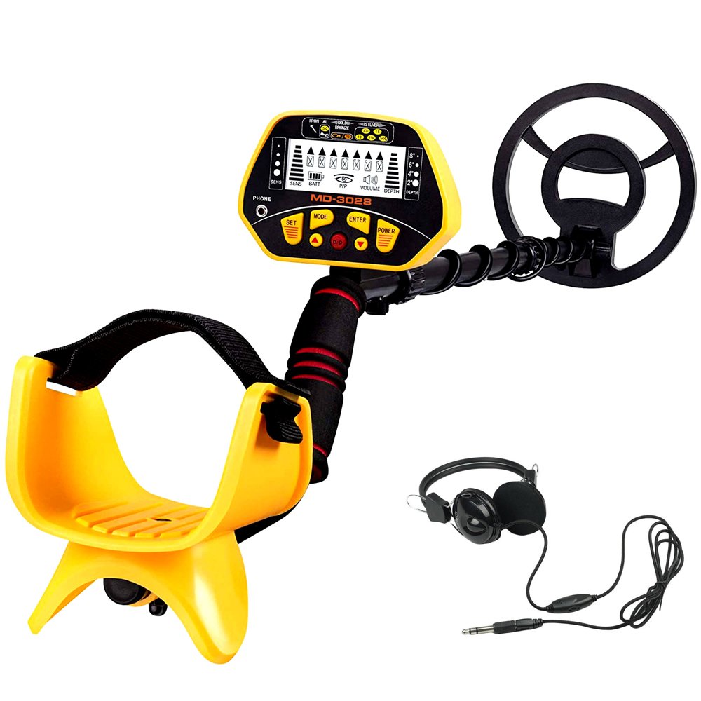 Professional Undergroud Metal Detector MD 3028 Gold Digger with Waterproof Search Coil Pinpoint Function and Disc