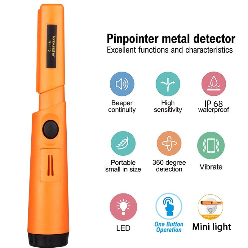 TC 110 Handheld Metal Detector GP Pointer With one key anti mineralized soil function Multipurpose Metal
