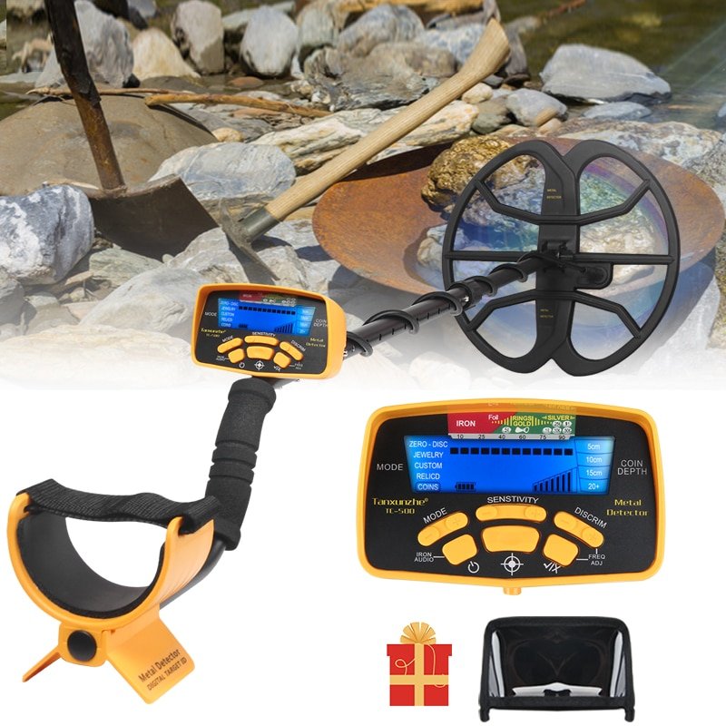 TC 500 Metal Detector 13 inch Search Coil Depth Gold Jewelry Detector for Pinpointing Treasure Hunter