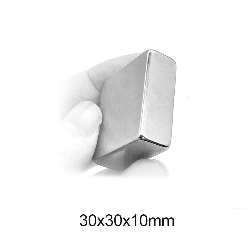 1 2 3 5PCS 30x30x10 Thick Quadrate Permanent Magnets 30mmX30mm Neodymium Magnet 30x30x10mm N35 Strong Search