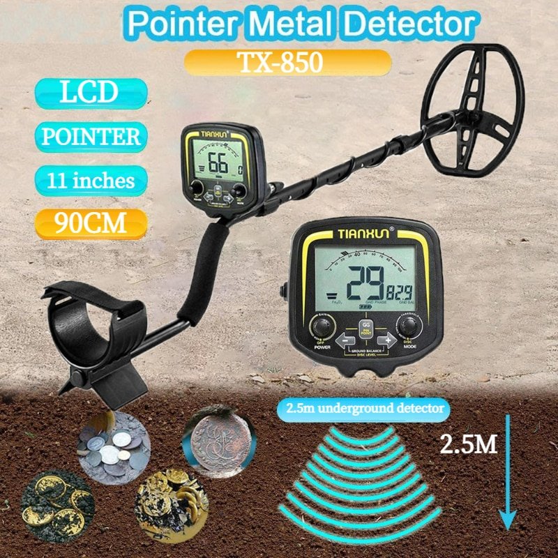 2023 New underground metal detector professional depth 2 5 meters search finder Hunter tools waterproof gold