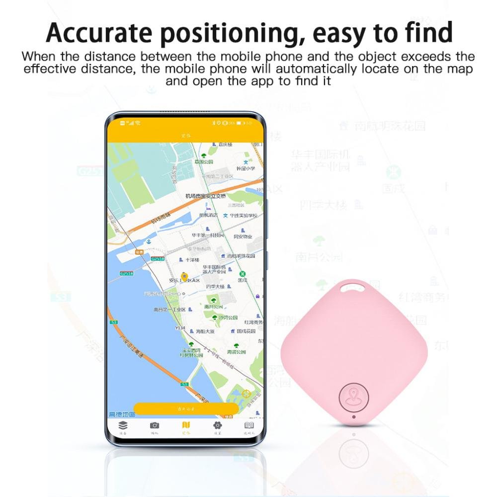 Bluetooth Anti loss Device Diamond shaped Two way Object Finding Function Alarm Locator APP Positioning Search