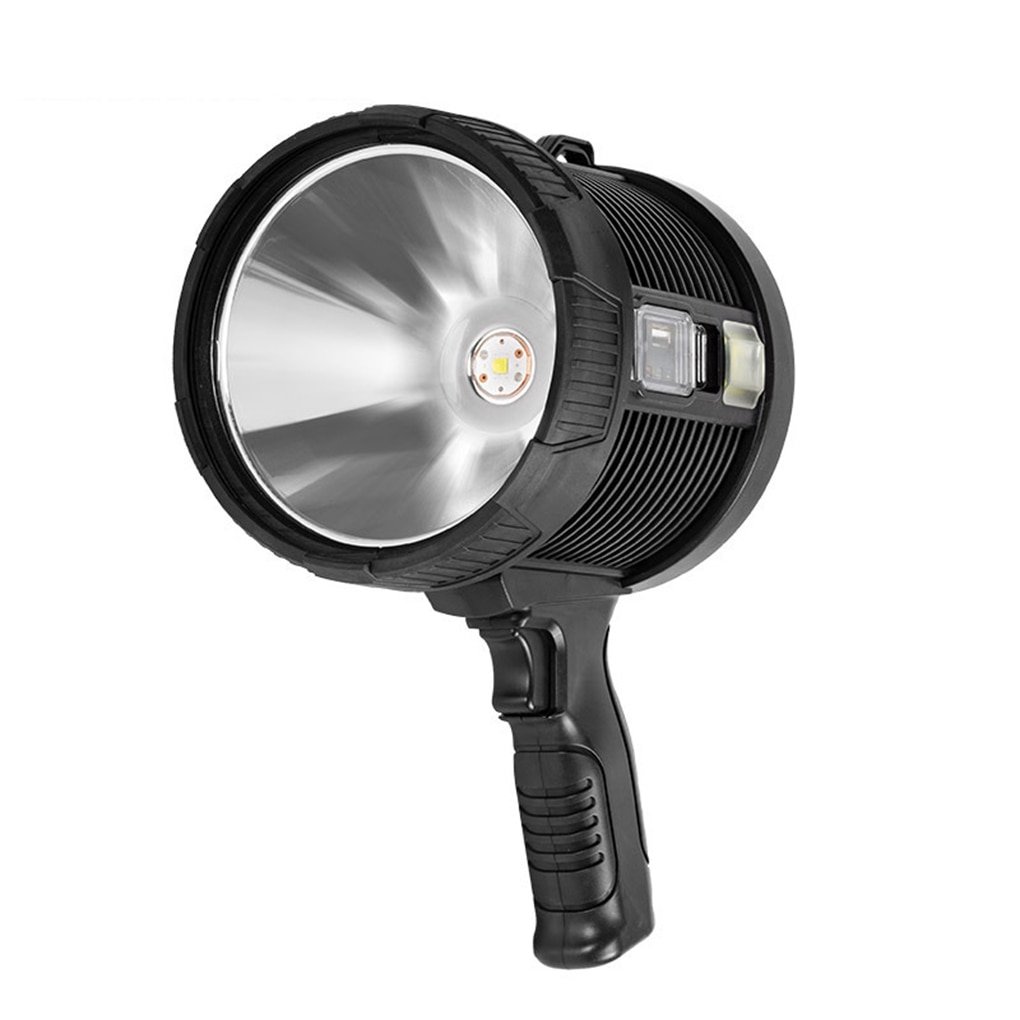 Flashlight Solar Rechargeable Torch Searching Lantern Work Light Household Professional Lamp Warning Power Bank T6 Light