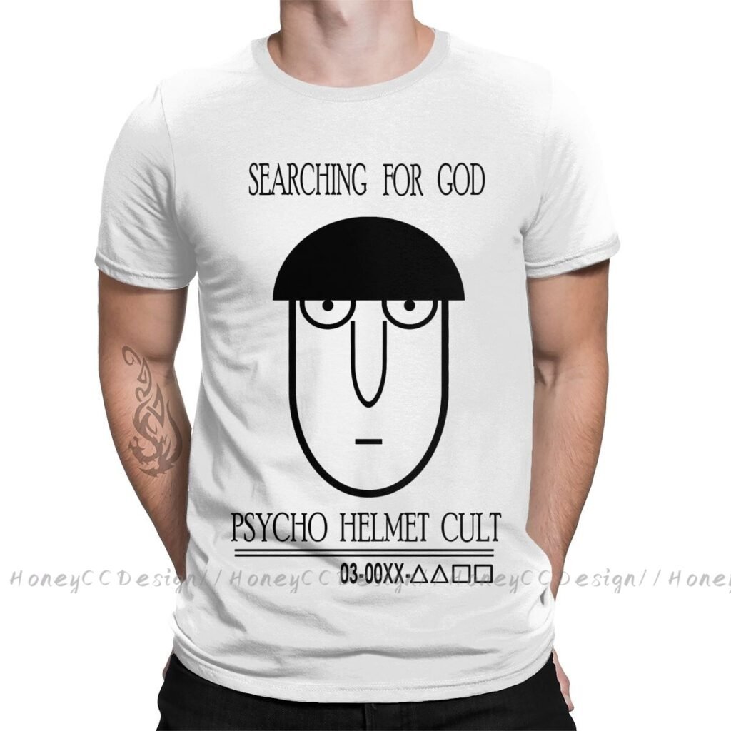 Mob Psycho New Arrival T Shirt Searching For God Mob Psycho Shirt Crewneck Cotton Men TShirt