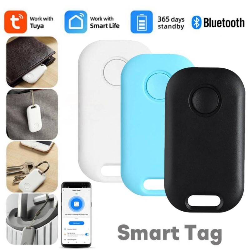 Tuya Smart Tag Anti Lost Alarm Wireless compatible Tracker Phone Stuff Two way Search Suitcase Key